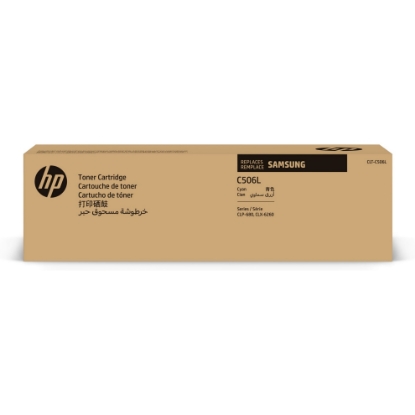 Obrázek HP - Samsung CLT-C506L High Yield Cyan Toner Cartridge (3,500 pages)