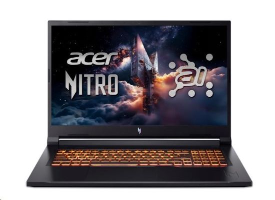 Obrázek BAZAR - ACER NTB Nitro V 17 AI (ANV17-41-R632),R5-240,17.3"FHD,16GB,1TB SSD,RTX 4050,W11H,Black - Poškozený obal (Komple