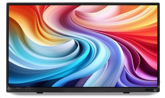 Obrázek ACER LCD PM161QTbmiuuux,40cm (15.6") FHD,60Hz,220nits,6ms,miniHDMI,USB,Audio,Repro,Vesa,Black