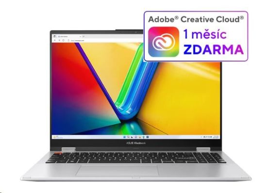 Obrázek ASUS NTB Vivobook Flip (TN3604YA-MC031W), R7-7730U, 16" 1920 x 1200, 16GB, 512GB SSD, Radeon Vega 7, W11 Home, Silver