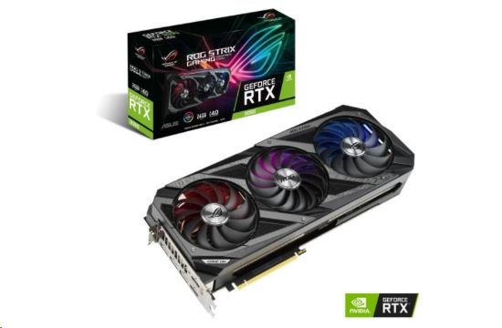 Obrázek BAZAR - ASUS VGA NVIDIA GeForce ROG Strix RTX 3090 OC 24GB, RTX 3090, 24GB GDDR6X, 2xHDMI, Po opravě(Náhradní krabice}