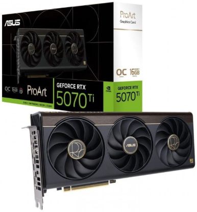 Obrázek ASUS VGA NVIDIA GeForce ProArt RTX 5070 Ti OC 16GB GDDR7, RTX 5070 Ti OC, 16GB GDDR6X, 2xDP, 1xHDMI, 1x USB- C