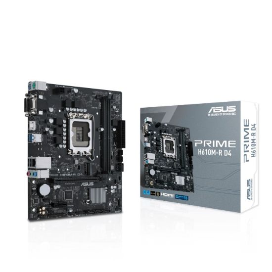 Obrázek BAZAR - ASUS MB Sc LGA1700 PRIME H610M- R DDR4, Intel H610, 2xDDR4, 1xHDMI, 1xDVI, 1xVGA, mATX, Bez příslušenství