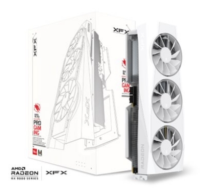 Obrázek XFX Quicksilver AMD Radeon RX 9070 XT 16GB GDDR6, Magnetic Air Edition white