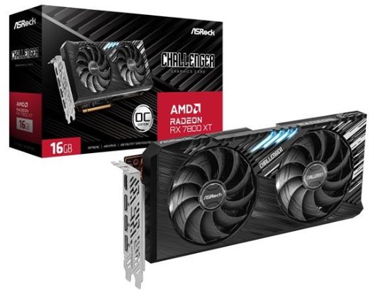 Obrázek BAZAR - ASRock VGA AMD Radeon RX 7800 XT Challenger 16GB OC, RX 7800 XT, 16GB GDDR6, 3xDP, 1xHDMI - Po opravě (Bez příšl