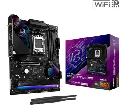 Obrázek BAZAR - ASRock MB Sc AM5 B850 Riptide WiFi, AMD B850, 4xDDR5, 1xHDMI, WiFi, ATX - Po opravě (Bez příšlušenství)