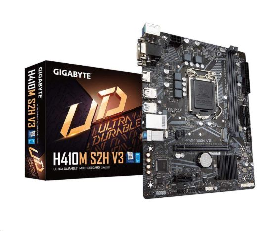 Obrázek BAZAR GIGABYTE MB Sc LGA1200 H410M S2H V3, Intel H510, 2xDDR4, 1xHDMI, 1xDVI, 1xVGA, mATX - repair