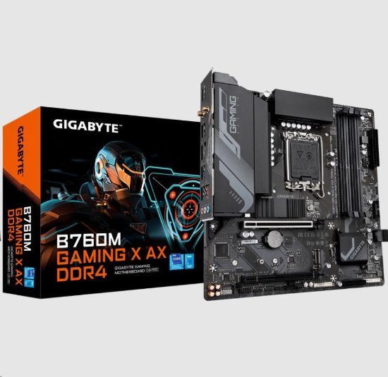 Obrázek BAZAR - GIGABYTE MB Sc LGA1700 B760M GAMING X AX DDR4, Intel B760, 4xDDR4, 1xDP, 1xHDMI, WI-FI, mATX - Po opravě (Bez př