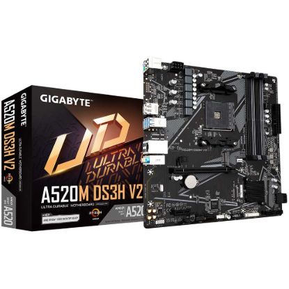 Obrázek BAZAR - GIGABYTE MB Sc AM4 A520M DS3H V2, AMD A520, 4xDDR4, 1xHDMI, 1xDP, mATX - Po opravě (Bez příšlušenství)