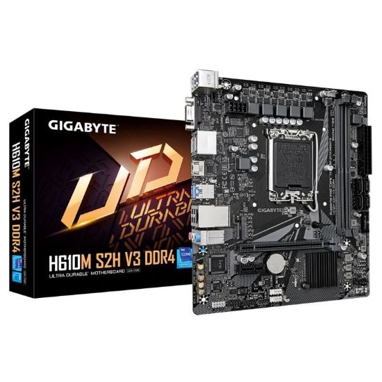 Obrázek BAZAR - GIGABYTE MB Sc LGA1700 H610M S2H V3 DDR4, Intel H610, 2xDDR4, 2xDP, 1xHDMI, - po opravě