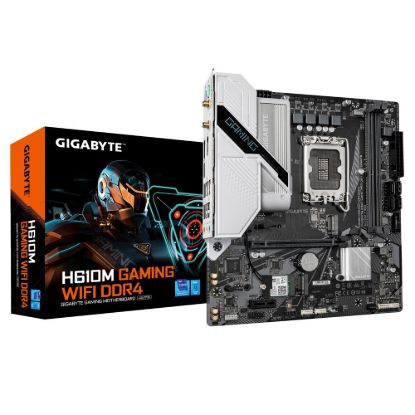 Obrázek BAZAR - GIGABYTE MB Sc LGA1700 H610M GAMING WIFI DDR4, Intel H610, 2xDDR4, 2xDP, 1xHDMI, WiFi, mATX - Poškozený obal (Ko