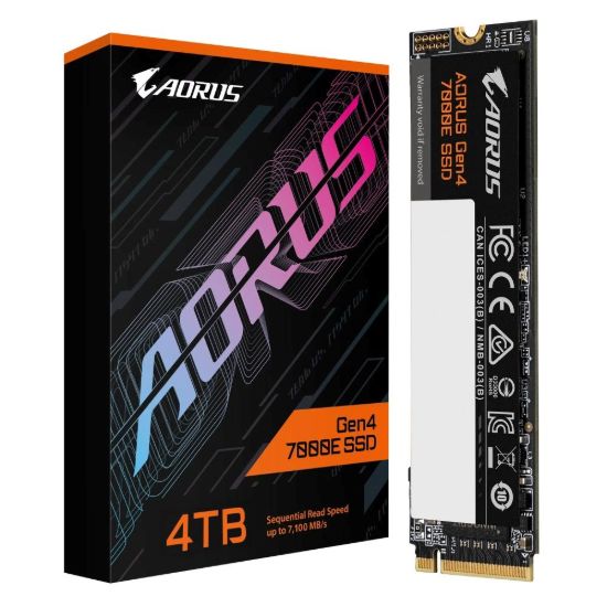 Obrázek GIGABYTE SSD 4TB AORUS Gen4 7000E, PCIe Gen4x4, M.2 2280, (R: 7100/ W: 6500MB/ s)