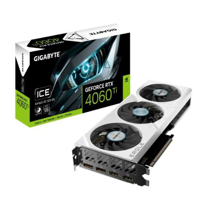 Obrázek GIGABYTE VGA NVIDIA GeForce RTX 4060 Ti EAGLE ICE OC 8G, RTX 4060 Ti, 8G GDDR6, 2xDP, 1xHDMI