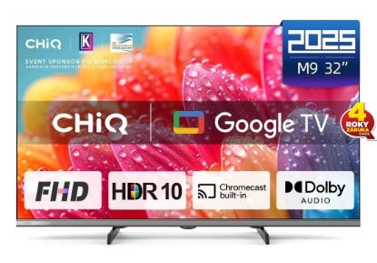 Obrázek CHiQ L32FM9E TV 32", FHD, LED, metalická bezrámečková, Smart, Google TV, HDR, Chromecast