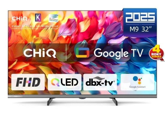 Obrázek CHiQ L32QM9G TV 32", FHD, QLED, metalická bezrámečková, smart, Google TV, Dolby Audio, HDR, Chromecast