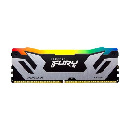 Obrázek BAZAR KINGSTON CUDIMM DDR5 24GB 8400MT/s CL40 FURY Renegade RGB Silver XMP (POŠKOZENÝ OBAL)