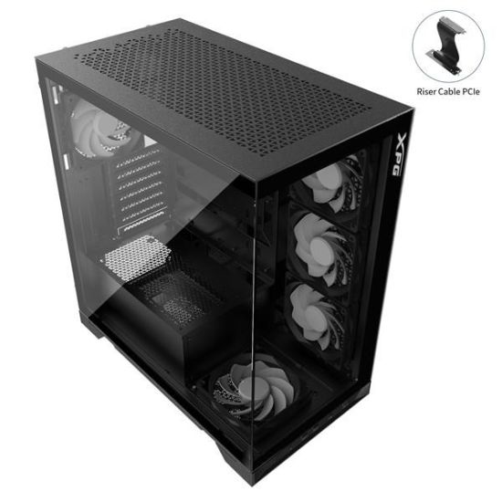 Obrázek ADATA XPG case INVADER X Mid-Tower, bez zdroje, 5x 120mm Fan, Černá