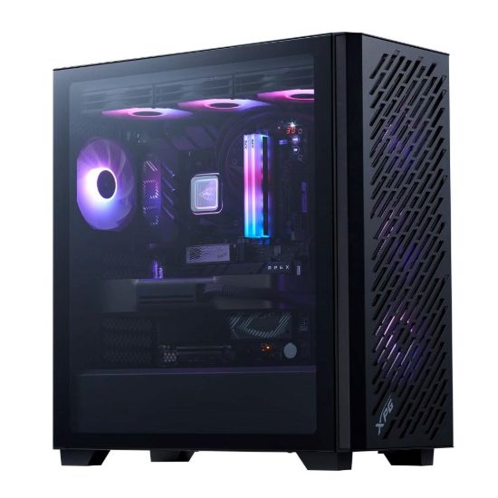 Obrázek ADATA XPG case VALOR AIR PRO, ATX, Průhledná bočnice, 4x 120mm ARGB Fan, Černá
