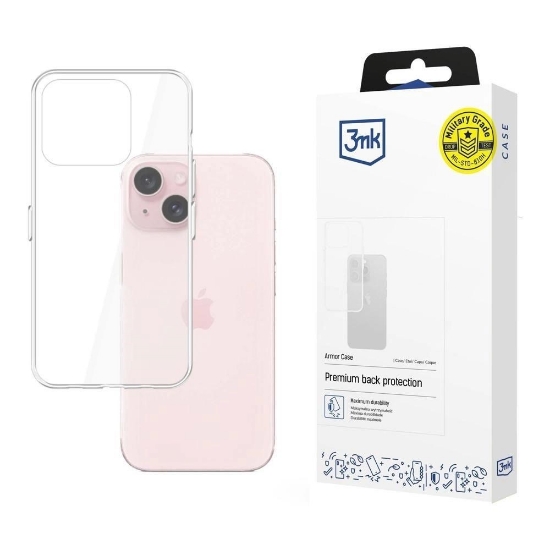 Obrázek 3mk Armor case pro Apple iPhone 15 Plus, čirá