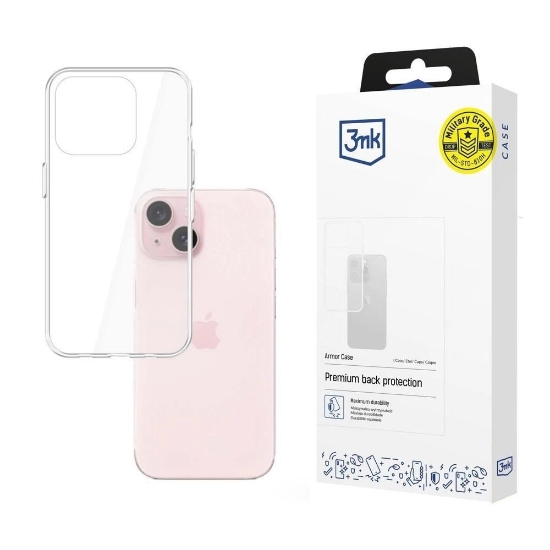 Obrázek 3mk Armor case pro Apple iPhone 15, čirá