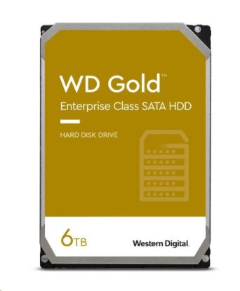 Obrázek WD GOLD WD6004FRYZ 6TB, SATA III 3.5", 256MB 7200RPM, 267MB/s, CMR, Enterprise