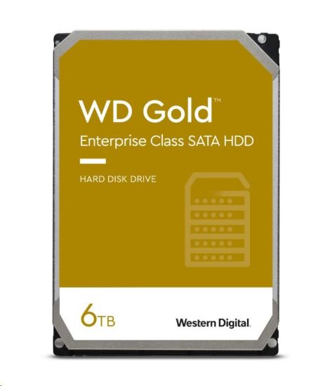 Obrázek WD GOLD WD6004FRYZ 6TB, SATA III 3.5", 256MB 7200RPM, 267MB/s, CMR, Enterprise