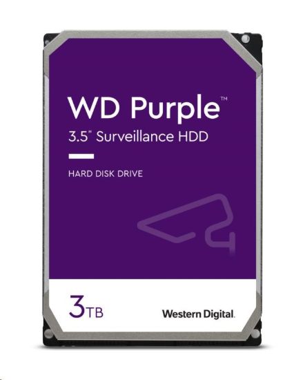 Obrázek BAZAR - WD PURPLE WD33PURZ 3TB, SATA III 3.5", 256MB, 175MB/s, Low Noise, CMR