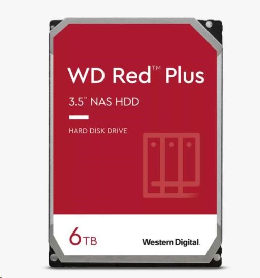 Obrázek BAZAR - WD RED PLUS NAS WD60EFZX 6TB SATAIII/600 128MB cache 185 MB/s CMR