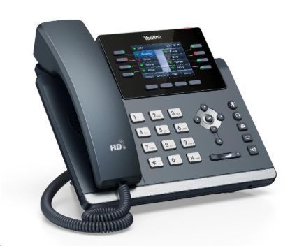 Obrázek Yealink SIP-T44W SIP telefon, grafický 3,7" displej, 2 x RJ45 10/100/1000 Mbps, WiFi, PoE, bez adaptéru