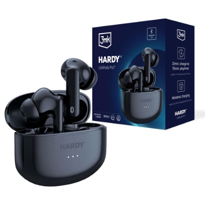 Obrázek 3mk bezdrátová stereo sluchátka HARDY LifePods Pro, stereo, nabíjecí pouzdro, černá