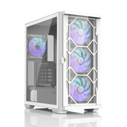 Obrázek ZALMAN case Z10 DUO White, Mid Tower, ATX, 2xUSB 3.0, 1xUSB-C, 4x ARGB Fan, bílá