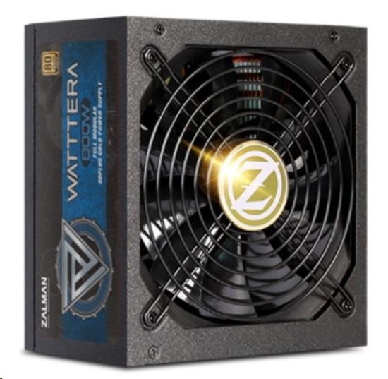 Obrázek ZALMAN zdroj WATTTERA ZM800-EBTII - 800W 80+ Gold, 13,5cm fan, modular