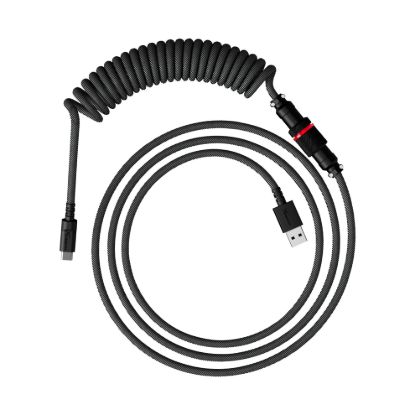 Obrázek HyperX USB-C Coiled Cable Gray-Black - Příslušenství ke klávesnici