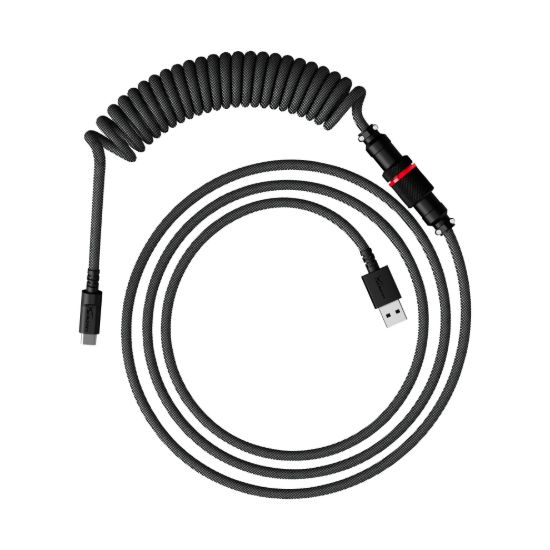 Obrázek HyperX USB-C Coiled Cable Gray-Black - Příslušenství ke klávesnici