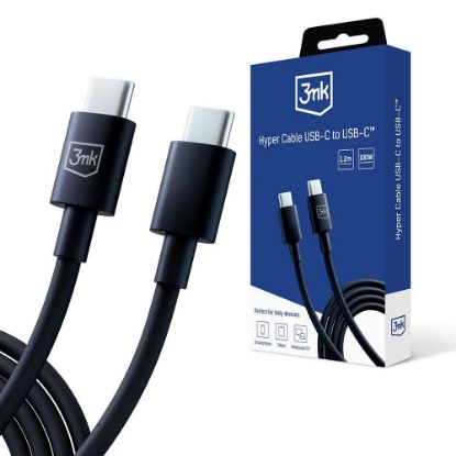 Obrázek 3mk datový kabel - Hyper Cable C to C 100W 1.2m, černá