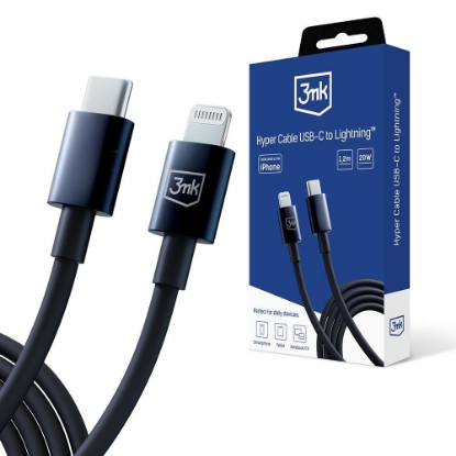 Obrázek 3mk datový kabel - Hyper Cable C to Lightning 20W 1.2m, černá