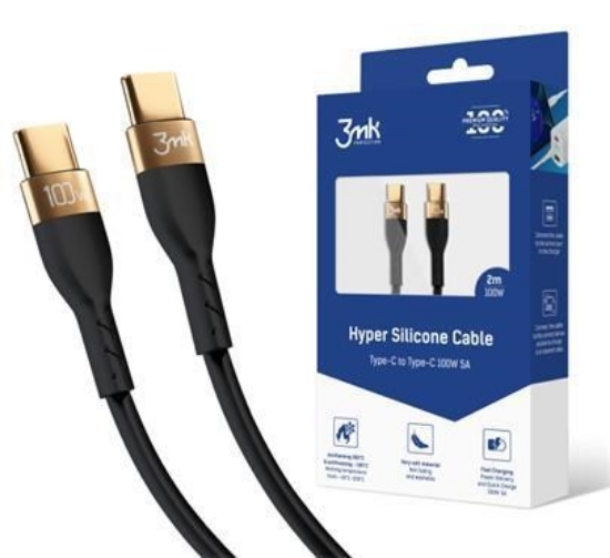 Obrázek 3mk datový kabel - Hyper Silicone Cable C to C 2m 100W, černá