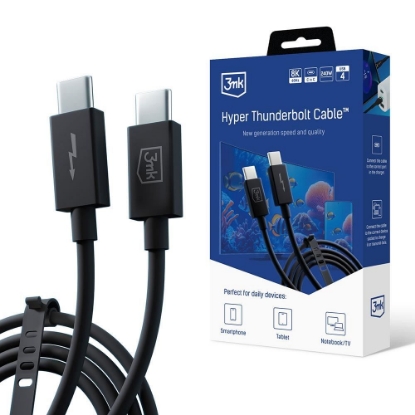 Obrázek 3mk datový kabel - Hyper ThunderBolt Cable 240W, černá