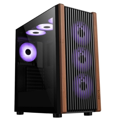Obrázek 1stCOOL skříň G6 Noble, Mid Tower, ATX, AU, Průhledná Bočnice, 4x 120mm ARGB Fan, Černá