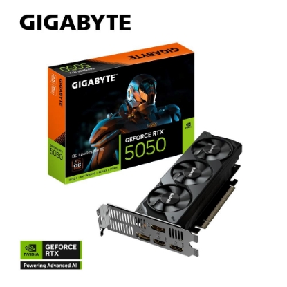 Obrázek GIGABYTE VGA NVIDIA GeForce RTX 5050 Low Profile OC 8G, 8G GDDR6, 2xDP, 2xHDMI