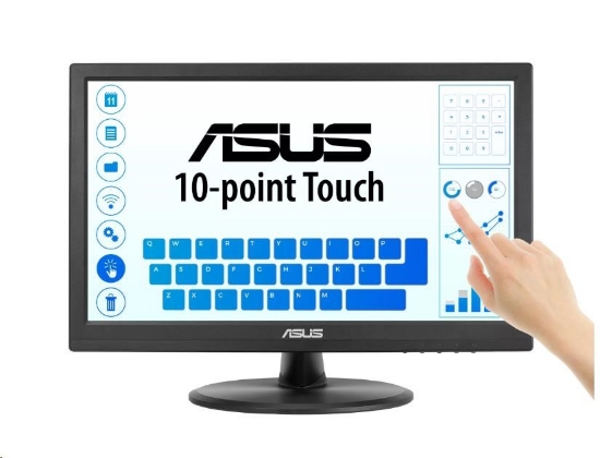 Obrázek ASUS LCD 15.6" VT169HE Touch 1920x1080,  IPS, Wide Viewing Angle, Frameless, Flicker free, Low Blue Light, HDMI