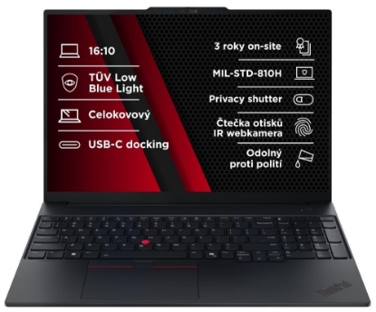 Obrázek LENOVO NTB ThinkPad E16 AMD G3 - Ryzen7 250,16" WUXGA,32GB,1TBSSD,FHD+IRcam,W11H