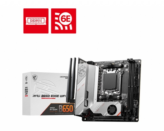 Obrázek BAZAR - MSI MB Sc AM5 MPG B650I EDGE WIFI, AMD B650, 2xDDR5, 1xHDMI, WI-FI, mini-ITX - Po opravě (Bez příšlušenství)