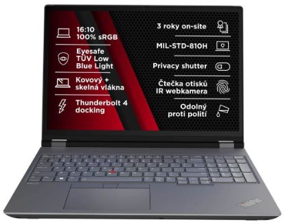 Obrázek LENOVO NTB ThinkPad/Workstation P16 G2 - i7-14700HX ,16"WQUX OLED Touch,32GB,1TBSSD,RTX 3500 Ada 12GB,IRcam,W11P