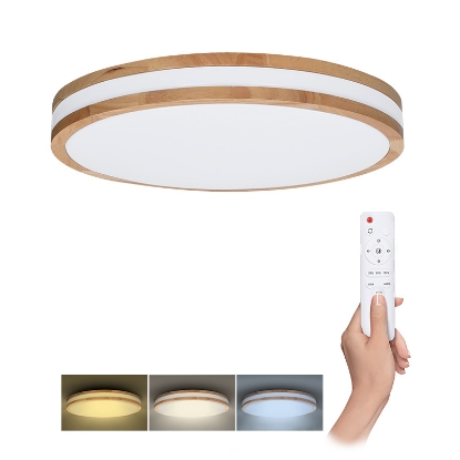 Obrázek Solight LED osvětlení s dálkovým ovladačem Woody, 48W, 3360lm, 38cm, změna chromatičnosti, stmívatelné
