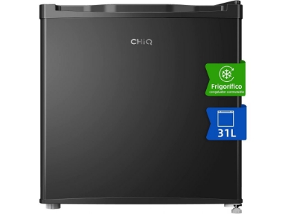 Obrázek CHiQ CSD31D4E minibar, 31 litrů, 2 přihrádky, -24 °C až +10 °C, mrazák - lednice, 41 dB