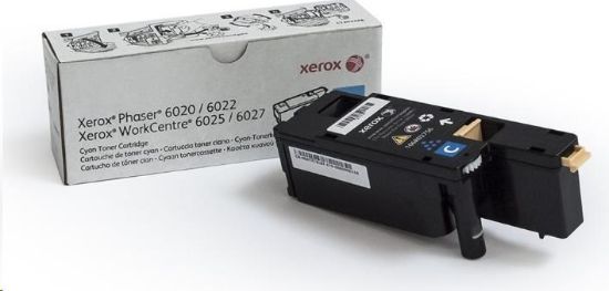Obrázek Xerox toner Cyan pro Phaser 6020, 6022, WorkCentre 6025, 6027 (1000 str, cyan)