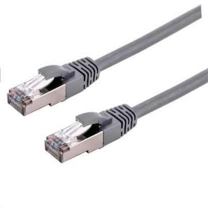Obrázek C-TECH kabel patchcord Cat6a, S/FTP, šedý, 2m