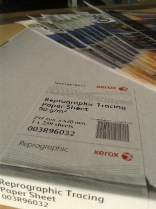 Obrázek Xerox Pauzovací papír 90 - 297x420 (90g/250 listů, A3) - řezané listy