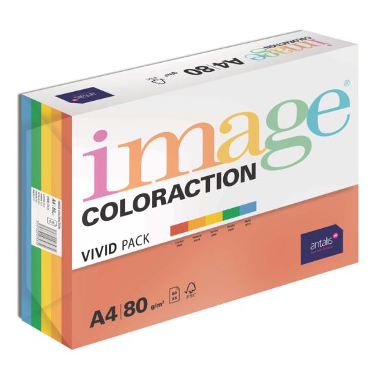 Obrázek Antalis Papír Image Coloraction Mix intenzivní 5x20 A4 (80g/100ks)
